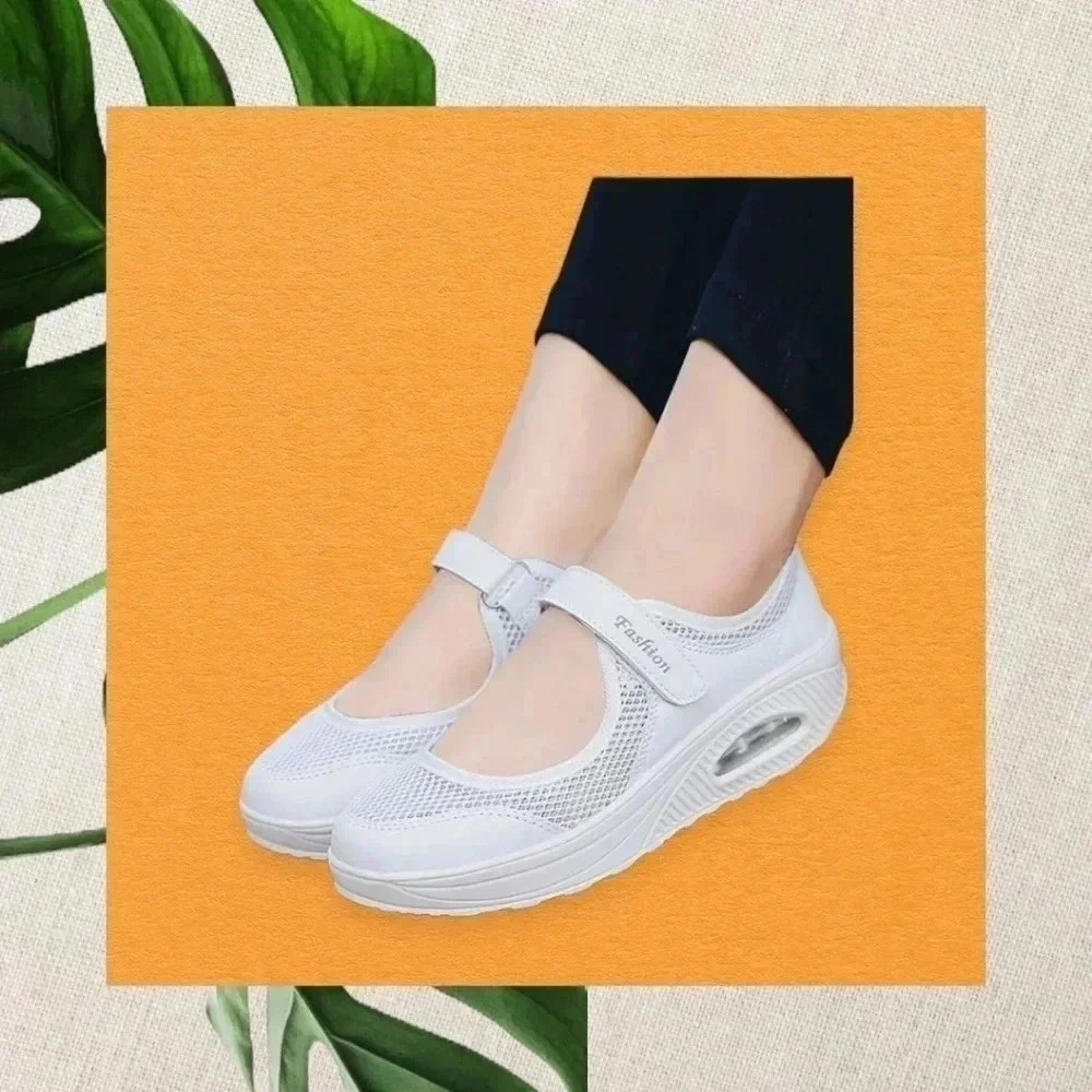 -Fashion by Shein  ook-and-loop fastener rocking shoes size 41/10 white